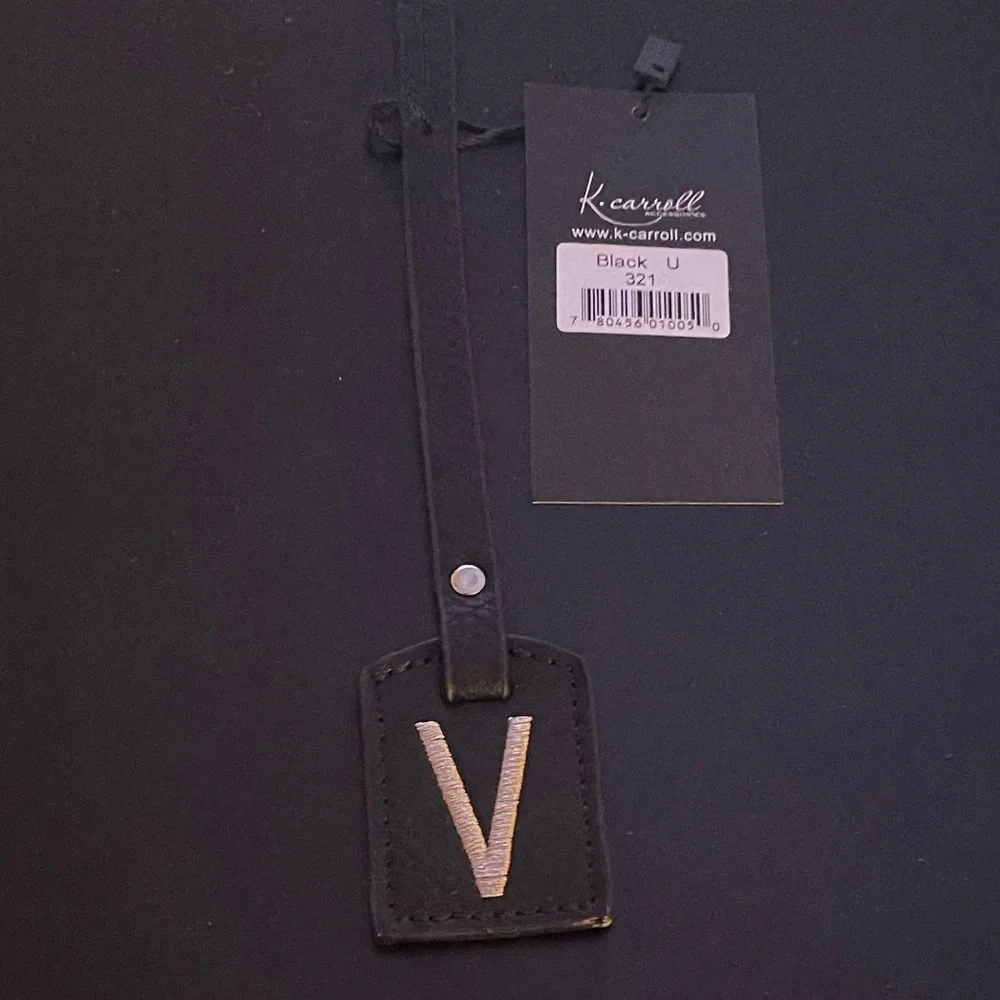 NWT “K•Carroll” Bag Tag, Monogram Letter